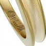Inner engraving of a Dimis Designs grooved 18K solid gold ring, hand-engraved with an intention mantra