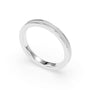 Angled view of Meridian Abundance ring by Dimis Designs in sterling silver, engraved grooves symbolising flowing wealth and abundance.