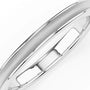 Close-up of Meridian Abundance ring by Dimis Designs showing engraved flowing grooves on sterling silver band symbolising wealth and abundance.